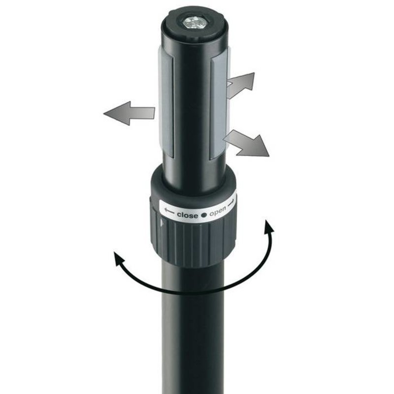 21340 Wind-up tussenpaal met ring lock en M20 schroefdraad