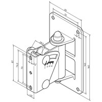 24471 Kantelbare en draaibare muurbeugel tot 15kg wit