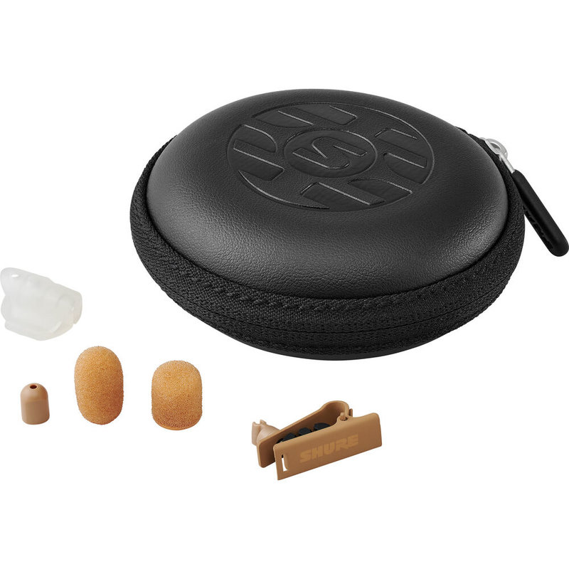 Shure DL4C/O-LM3-A Duraplex dasspeldmicrofoon bruin DL4C/O-LM3-A Duraplex dasspeldmicrofoon bruin