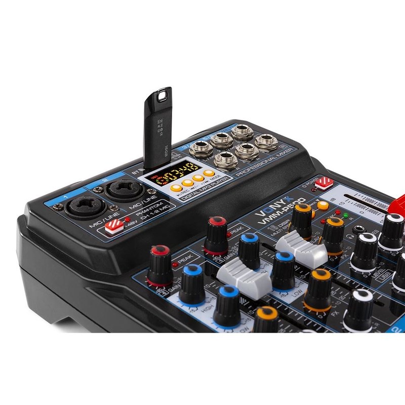 Vonyx VMM-P500 4-kanaals mixer met USB, BT & MP3-speler VMM-P500 4-kanaals mixer met USB, BT & MP3-speler
