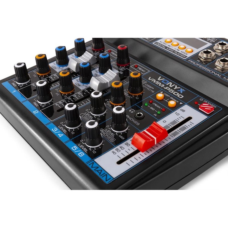 Vonyx VMM-P500 4-kanaals mixer met USB, BT & MP3-speler VMM-P500 4-kanaals mixer met USB, BT & MP3-speler