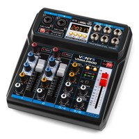 Vonyx VMM-P500 4-kanaals mixer met USB, BT & MP3-speler VMM-P500 4-kanaals mixer met USB, BT & MP3-speler