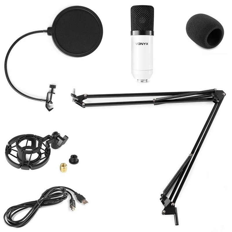 CMS300W studio USB-microfoon & tafelarm wit