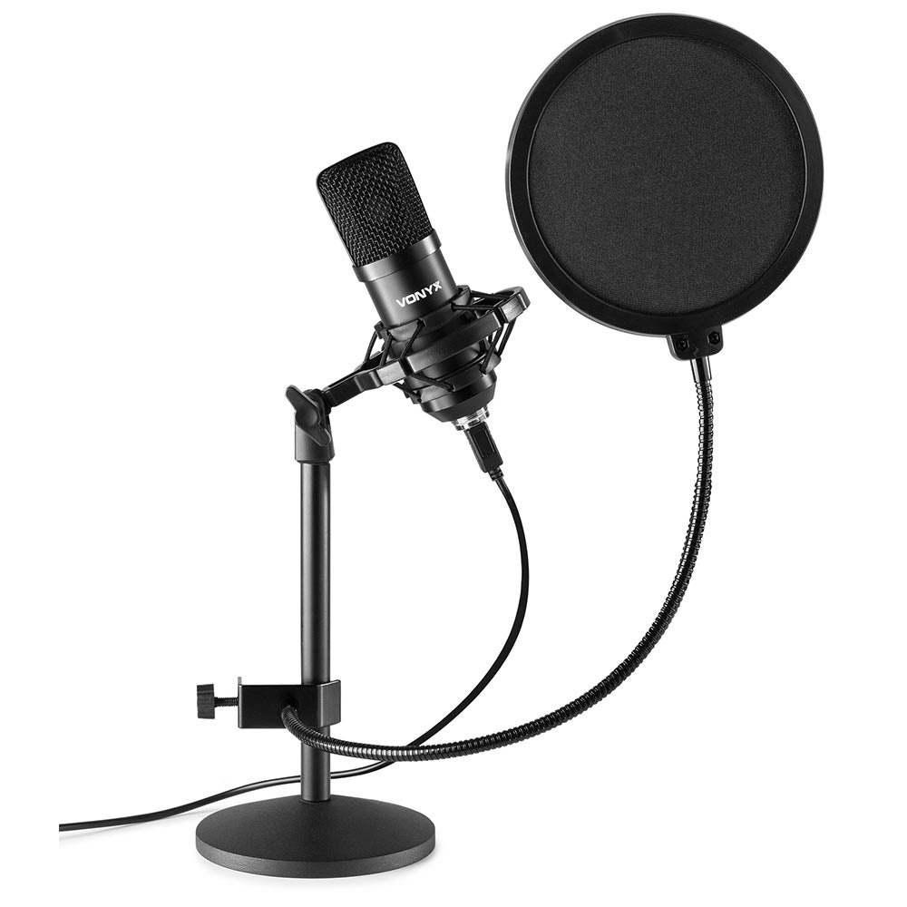 Vonyx CMTS300 studio USB-microfoon & tafelstatief zwart afbeelding