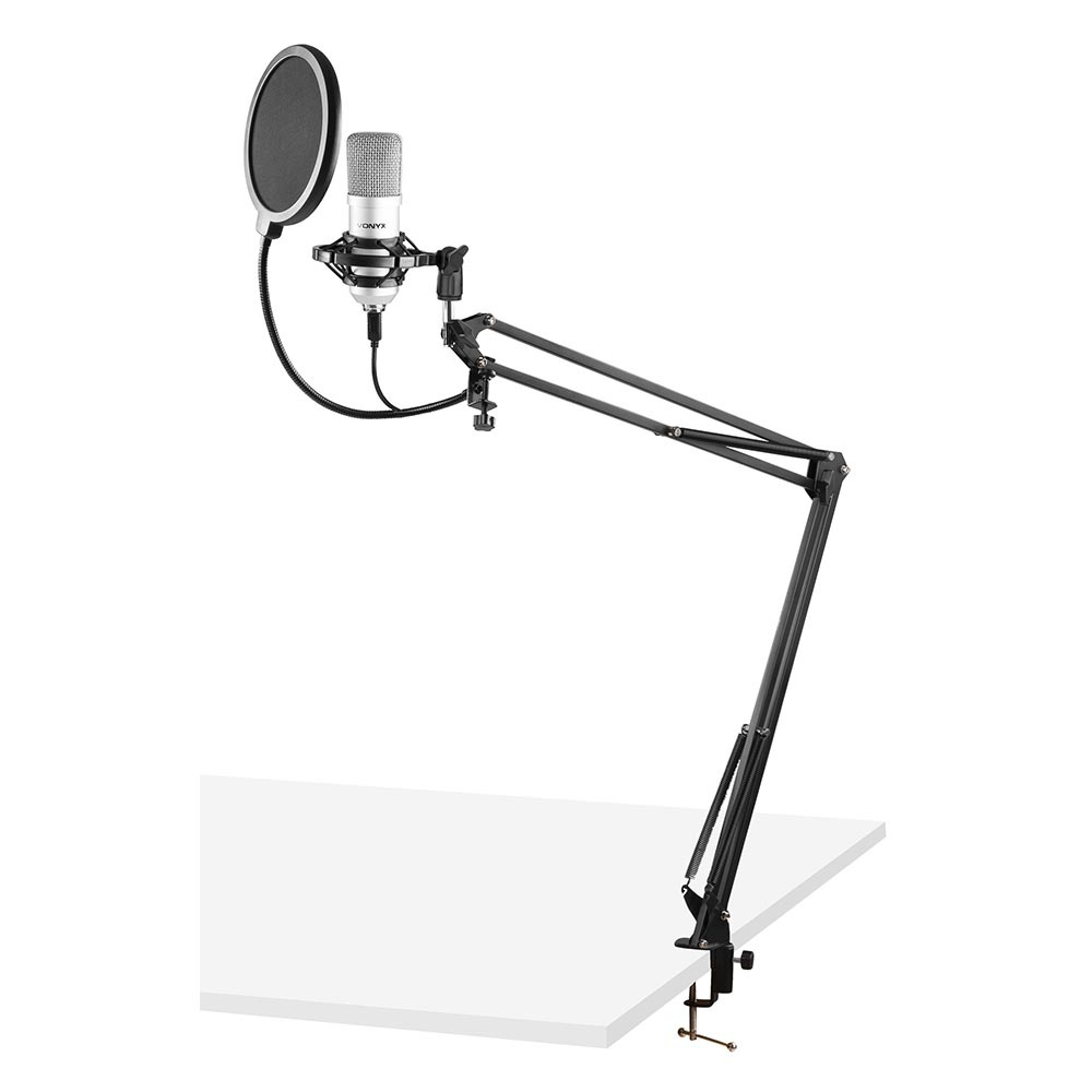 Vonyx CMS300S studio USB-microfoon & tafelarm titanium afbeelding