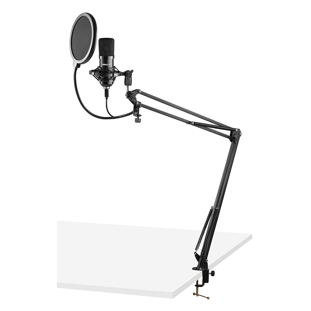 Vonyx CMS300B studio USB-microfoon & tafelarm zwart afbeelding