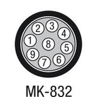 MK-832 8-kanaals multikabel zwart per meter