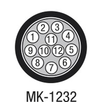 MK-1232 12-kanaals multikabel zwart per meter