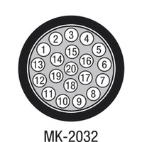 MK-2032 20-kanaals multikabel zwart per meter
