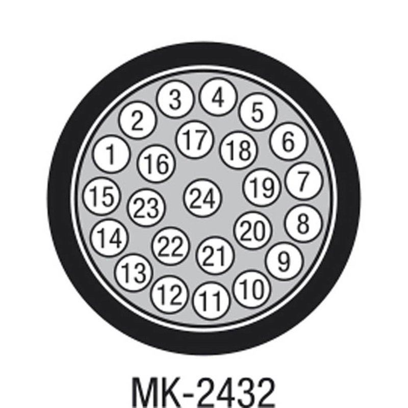 MK-2432 24-kanaals multikabel zwart per meter