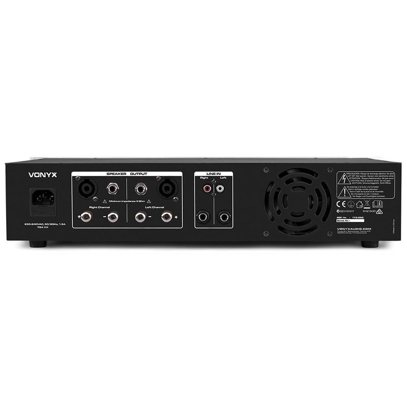 Vonyx VPA300 PA versterker 2x 150W met USB, BT & MP3-speler VPA300 PA versterker 2x 150W met USB, BT & MP3-speler