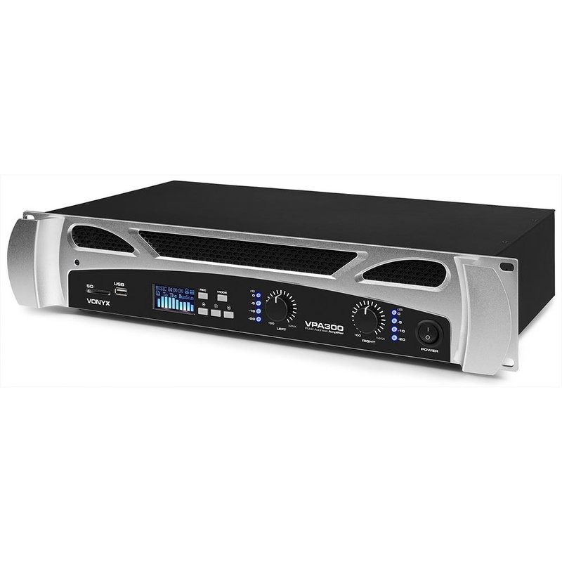 Vonyx VPA300 PA versterker 2x 150W met USB, BT & MP3-speler VPA300 PA versterker 2x 150W met USB, BT & MP3-speler