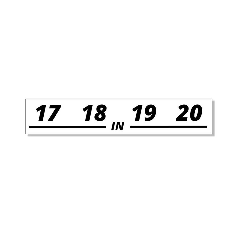 Stageboxlabel 17 t/m 20 IN