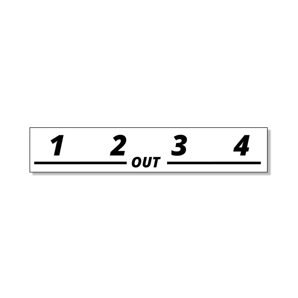 Rean Stageboxlabel 1 t/m 4 OUT afbeelding