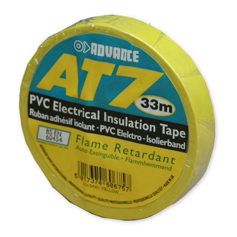 AT7 PVC tape 15mm 33m geel
