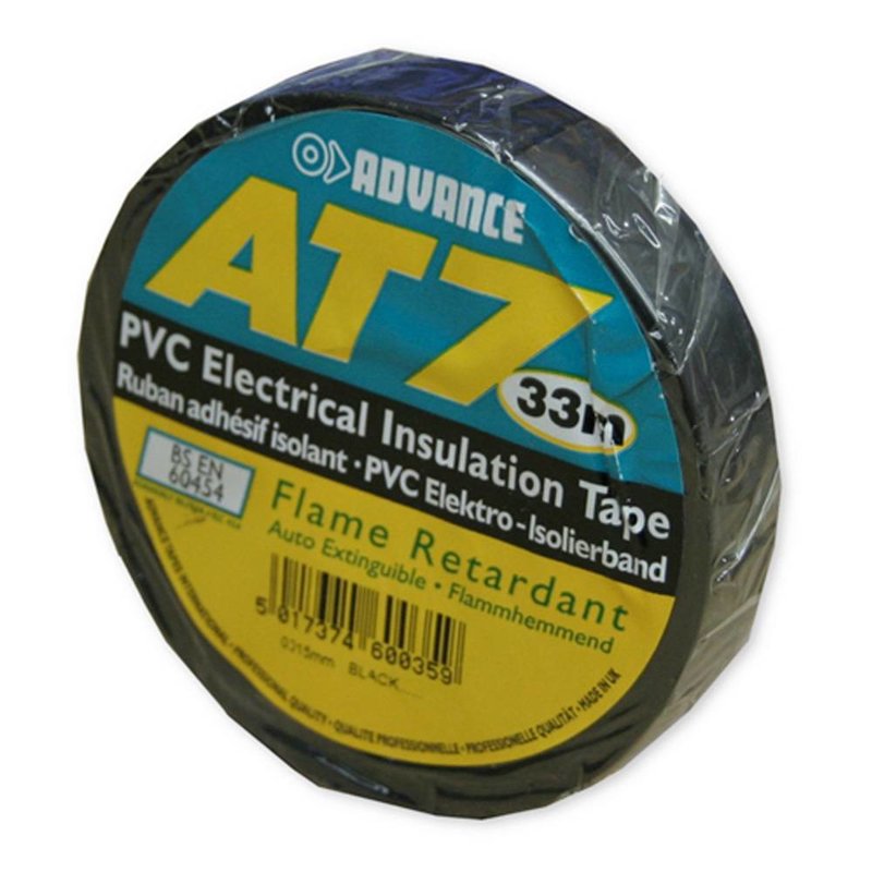 AT7 PVC tape 15mm 33m zwart