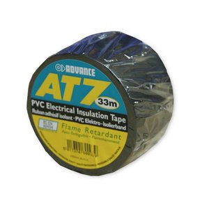 Advance Tapes AT7 PVC Tape 38mm 33m zwart Advance Tapes AT7 PVC Tape 38mm 33m zwart