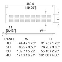 Penn Elcom R1279/1Uk ventilatiepaneel 1HE R1279/1Uk ventilatiepaneel 1HE