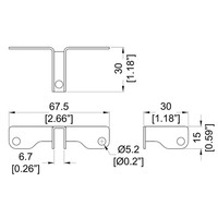 B1630z vakverdeler 6,5mm wandmontage