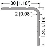 Penn Elcom EG-0105 aluminium hoekprofiel 30x30x2mm radius 5mm EG-0105 aluminium hoekprofiel 30x30x2mm radius 5mm