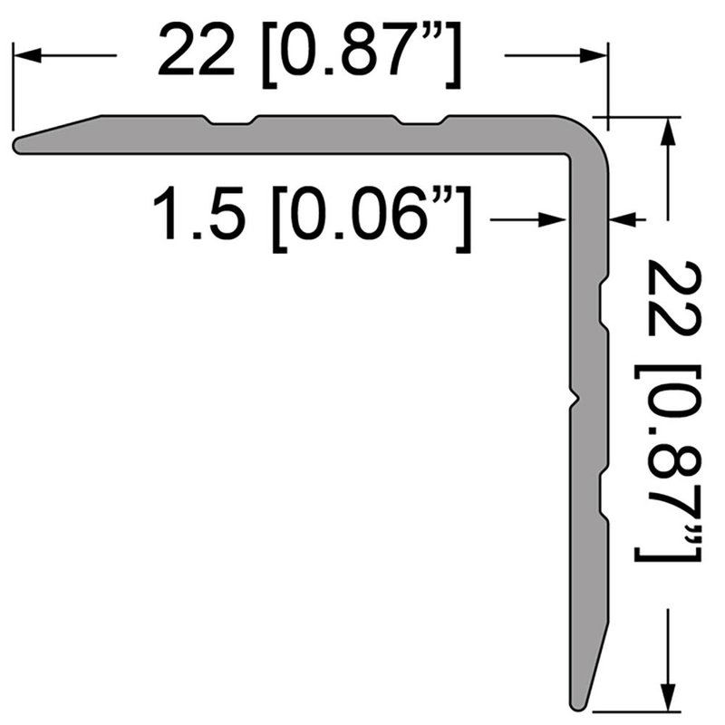 Penn Elcom EG-0125 aluminium hoekprofiel 22x22x1.5mm EG-0125 aluminium hoekprofiel 22x22x1.5mm