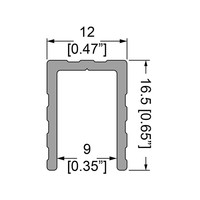 EG-0655 aluminium U-profiel 9mm
