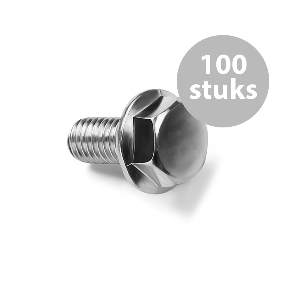 Penn Elcom SG-9515 M8x16mm zeskant bout met kartelring (100 stuks) afbeelding