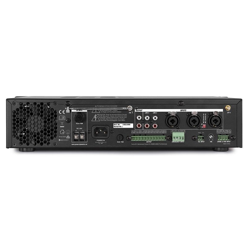 Power Dynamics PDV120MP3 100V zoneversterker, mixer & mediaspeler 120W PDV120MP3 100V zoneversterker, mixer & mediaspeler 120W
