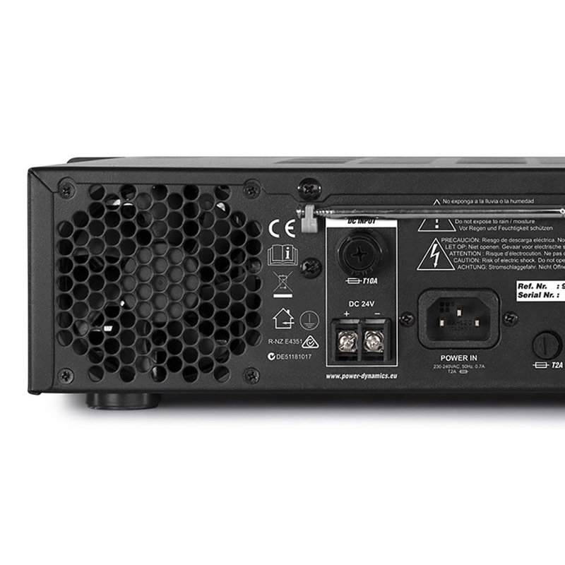 Power Dynamics PDV120MP3 100V zoneversterker, mixer & mediaspeler 120W PDV120MP3 100V zoneversterker, mixer & mediaspeler 120W