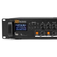 Power Dynamics PDV120MP3 100V zoneversterker, mixer & mediaspeler 120W PDV120MP3 100V zoneversterker, mixer & mediaspeler 120W