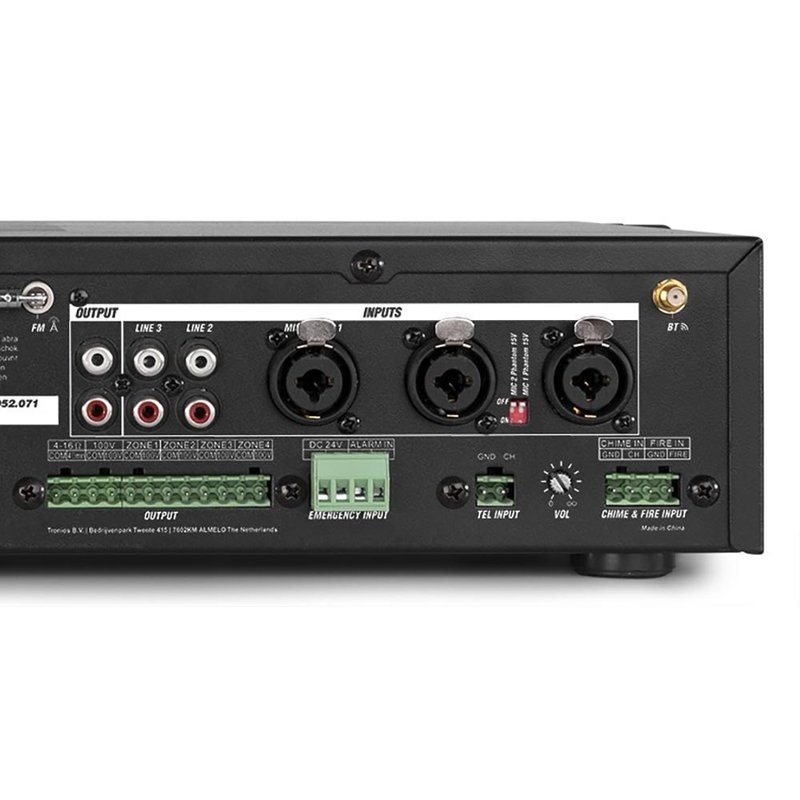 Power Dynamics PDV240MP3 100V zoneversterker, mixer & mediaspeler 240W PDV240MP3 100V zoneversterker, mixer & mediaspeler 240W