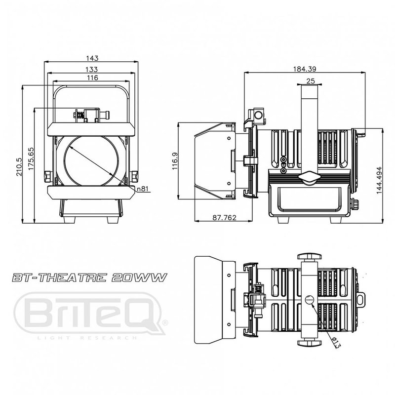 BT-THEATRE 20WW LED theaterspot warm wit