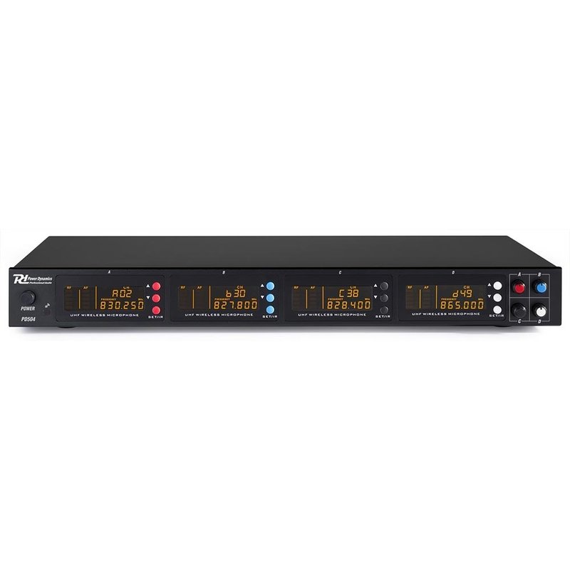 Power Dynamics PD504H draadloze microfoonset met 4 microfoons PD504H draadloze microfoonset met 4 microfoons