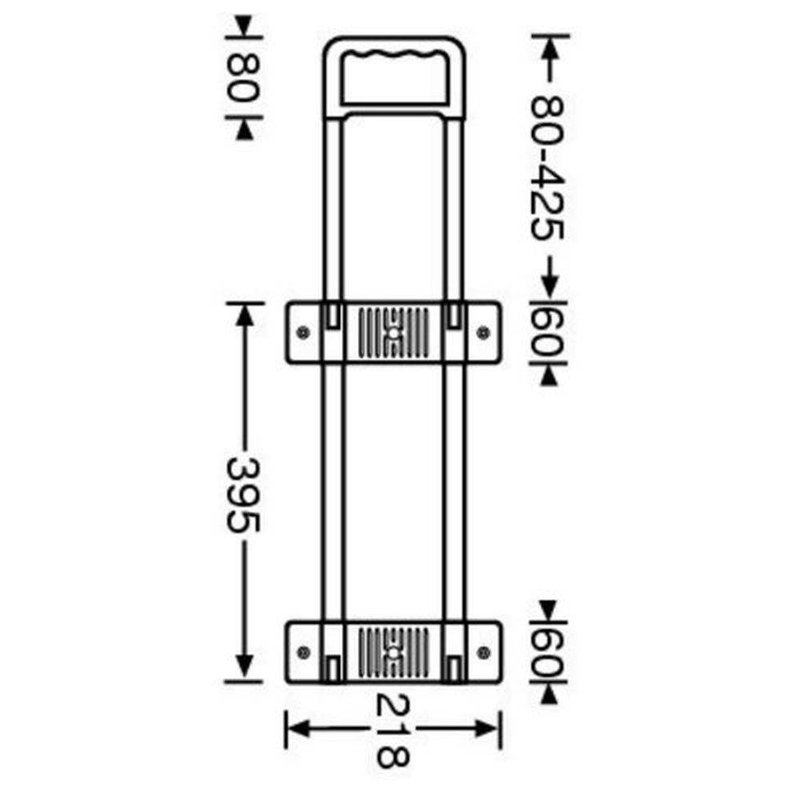 3471 Uitschuifbaar opbouw trolley handvat