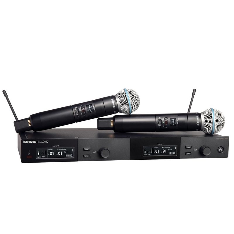 Shure SLXD24D/B58-K59 dubbel draadloos microfoonsysteem SLXD24D/B58-K59 dubbel draadloos microfoonsysteem
