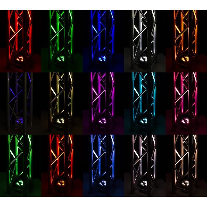 BBP96S verticale LED-par op accu RGBAW-UV WDMX