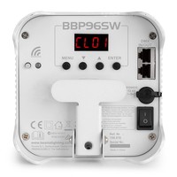 BBP96SW verticale LED-par op accu RGBAW-UV WDMX wit