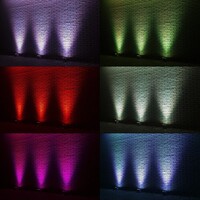 BBP96SW verticale LED-par op accu RGBAW-UV WDMX wit