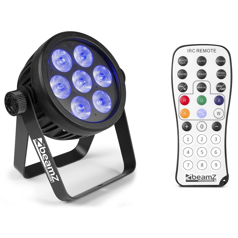 BeamZ BAC500 LED-par 7x 14W RGBA-UV-CW/WW afbeelding
