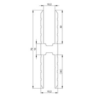 Aluminium H-profiel heavy duty 10mm