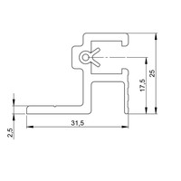 Adam Hall 6162 Rackprofiel sliding 6162 Rackprofiel sliding