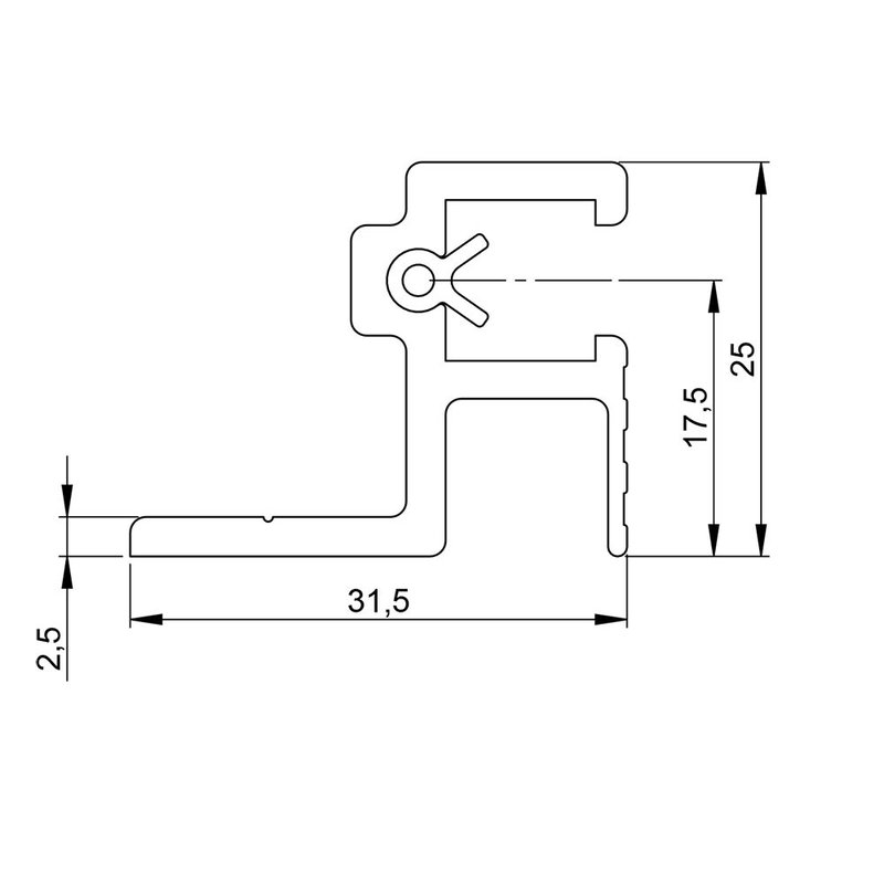 Adam Hall 6162 Rackprofiel sliding 6162 Rackprofiel sliding