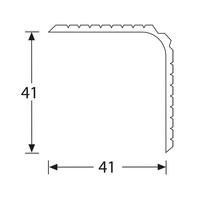 Adam Hall Plastic hoekprofiel 41x41mm 10mm radius Plastic hoekprofiel 41x41mm 10mm radius