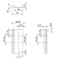 Adam Hall Dubbel rackprofiel heavy duty 45HE zwart (3 gaten per HE) Dubbel rackprofiel heavy duty 45HE zwart (3 gaten per HE)