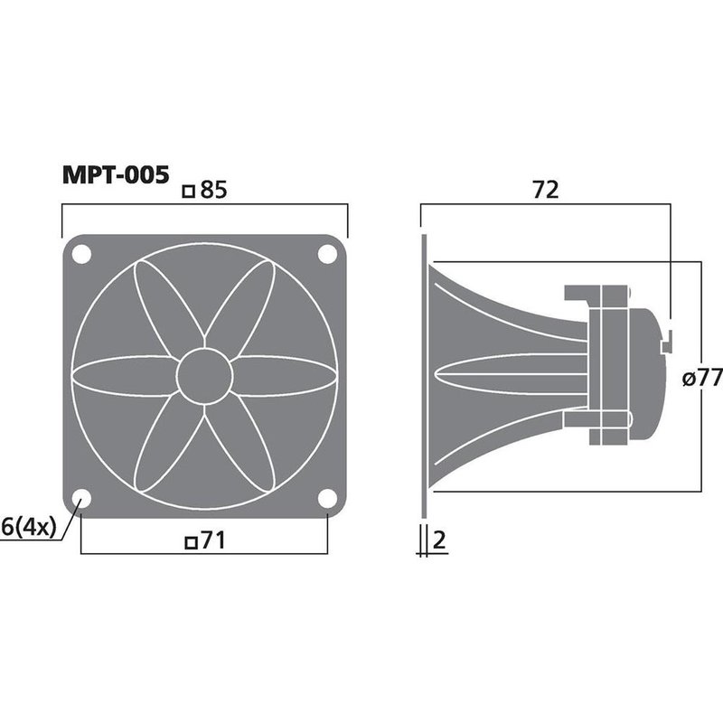 MPT-005 Piezo tweeter