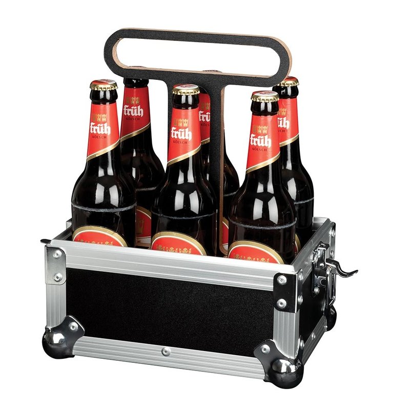 Flightcase voor 6 bierflesjes