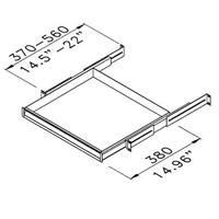 R1291K uitschuifbaar plateau of lade 1HE