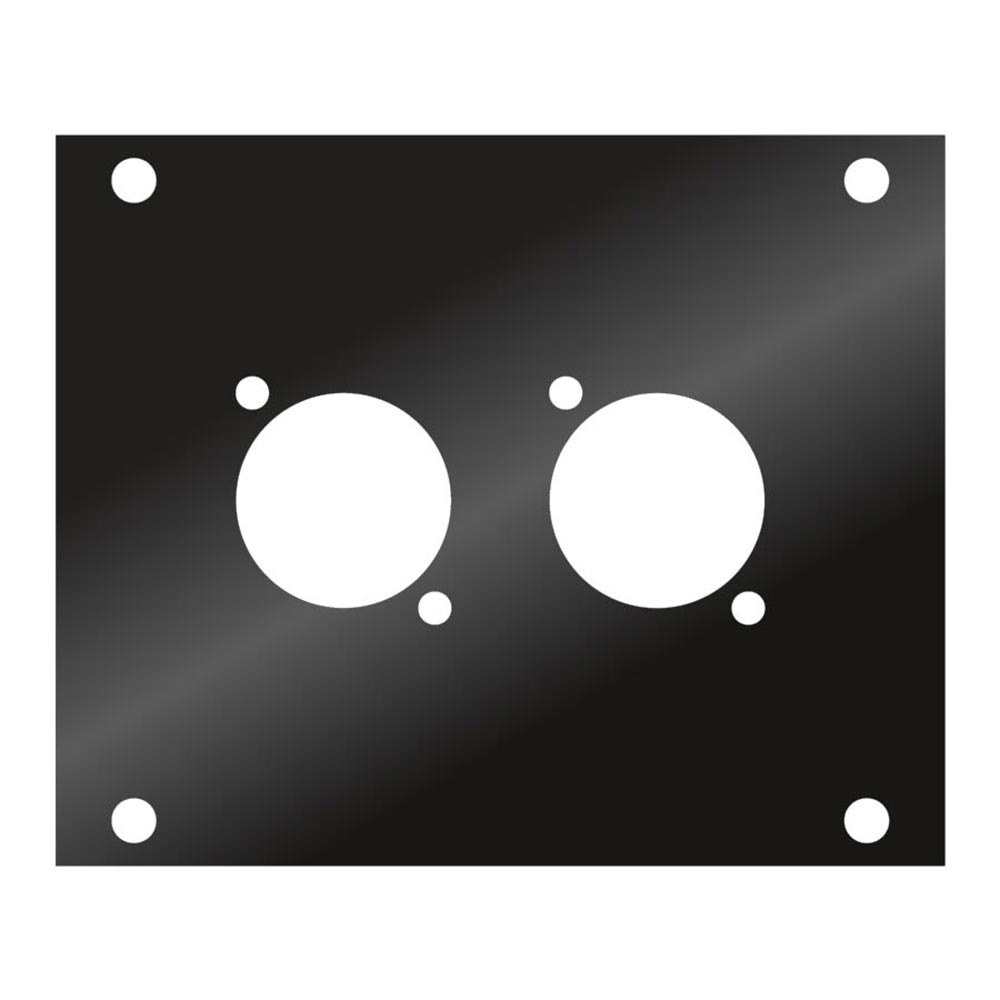 Audio Metalz SBP2DW stageboxplaat 2x D-size afbeelding