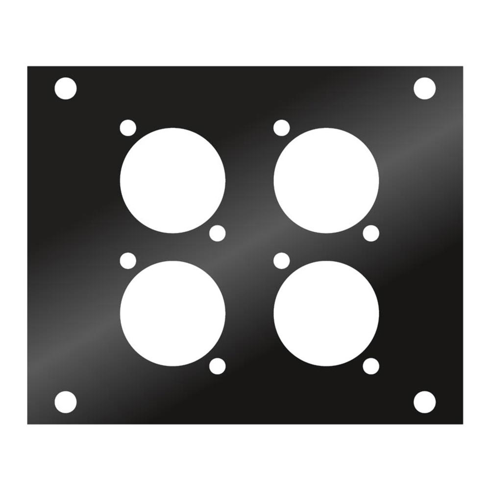Audio Metalz SBP4DW stageboxplaat 4x D-size afbeelding