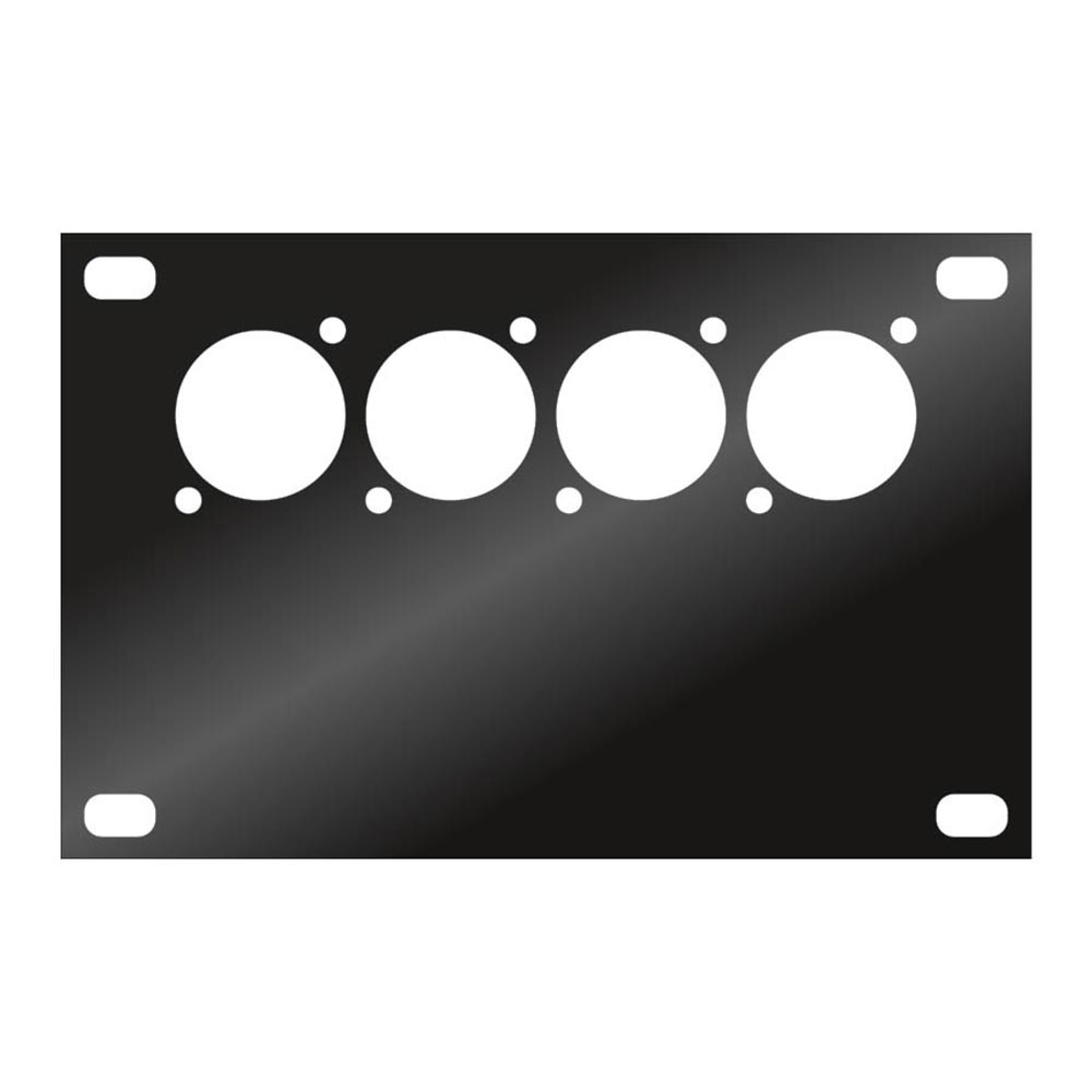Audio Metalz SBP4D stageboxplaat 4x D-size afbeelding